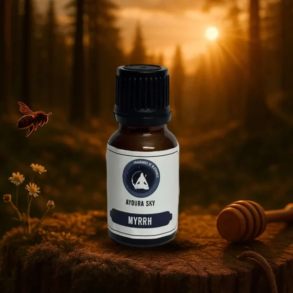 Myrrh Essential Oil Bottle for Aromatherapy & Grounding Fragrance