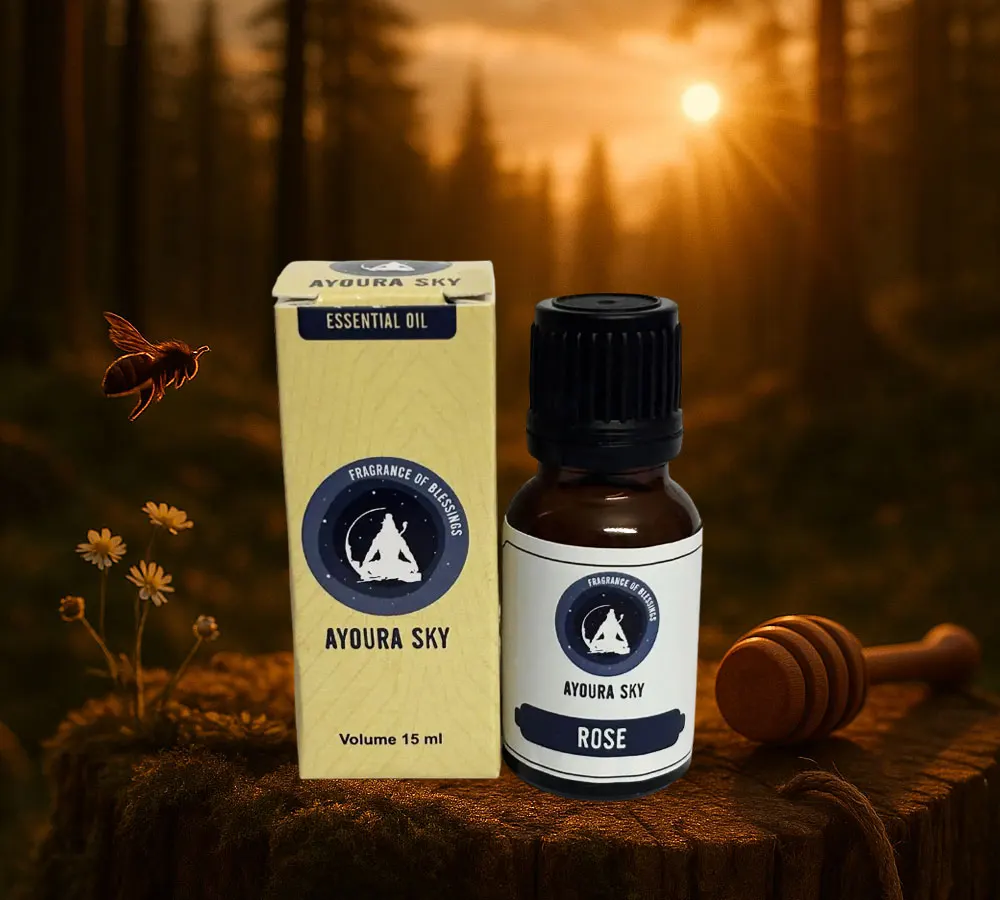 Premium Rose Essential Natural Floral Oil by Ayoura Sky