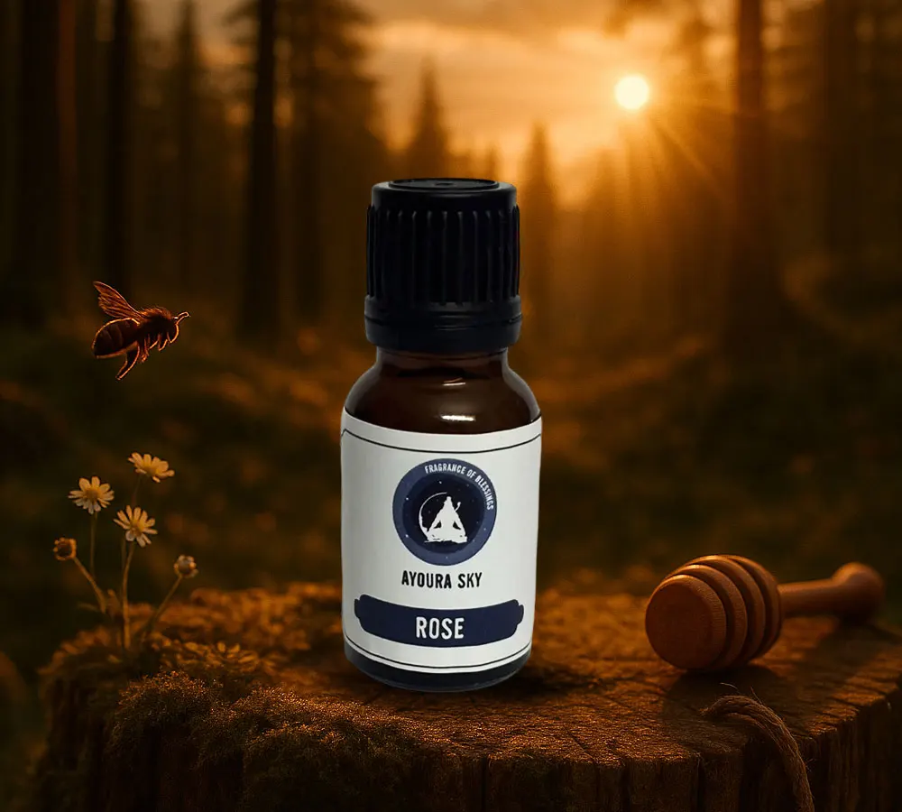 Ayoura Sky Rose Essential Oil Bottle for Sweet Floral Relaxation