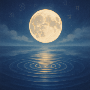 Calm lunar reflection symbolizing moon sign emotional nature in Vedic astrology